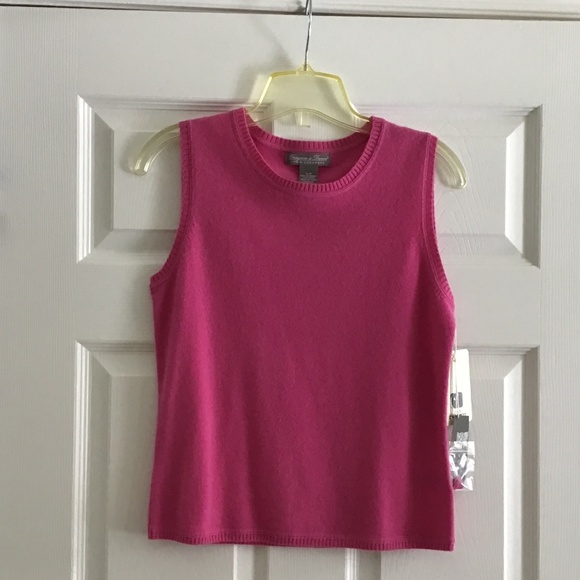 Pink Cashmere sleeveless knit top size S - Picture 1 of 5